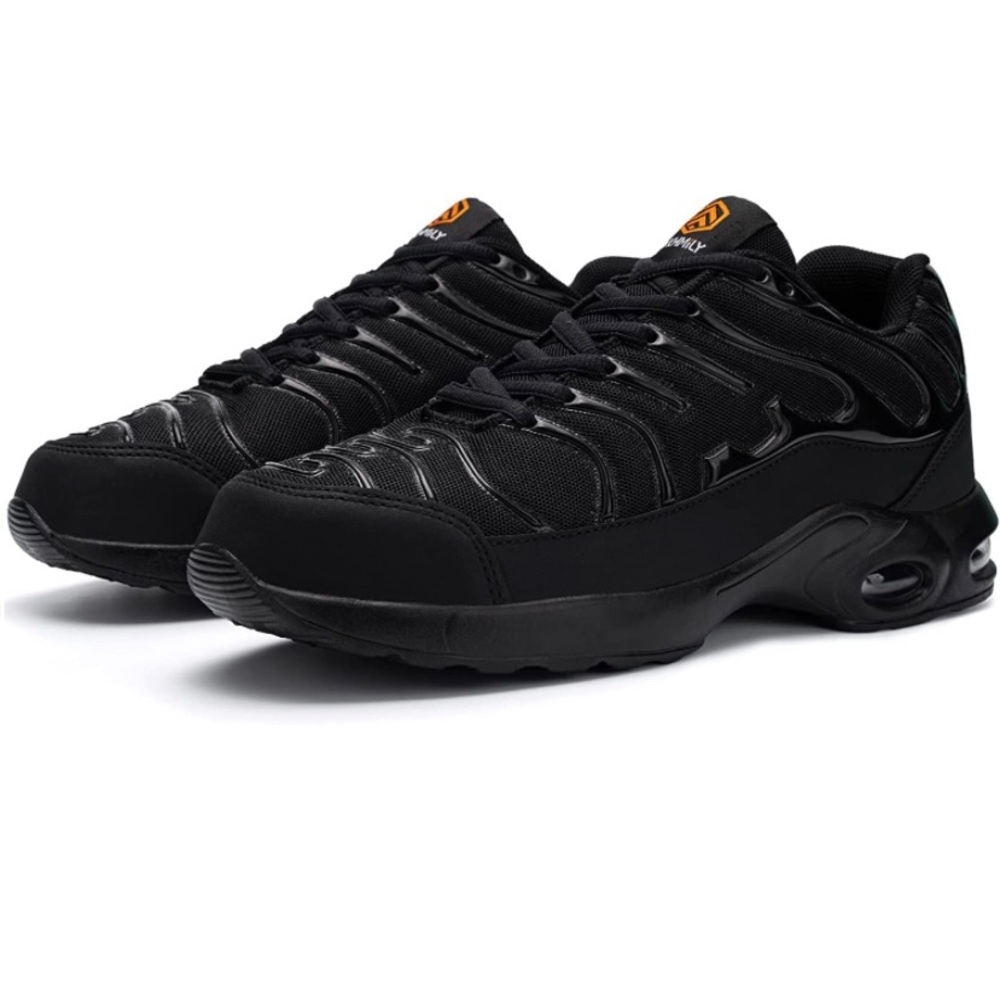 DYKHMILY Air Cushion Steel Toe Shoes for Men Wide Width Lightweight Safety shoes